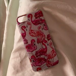 Silver Flamingo iPhone 7 case